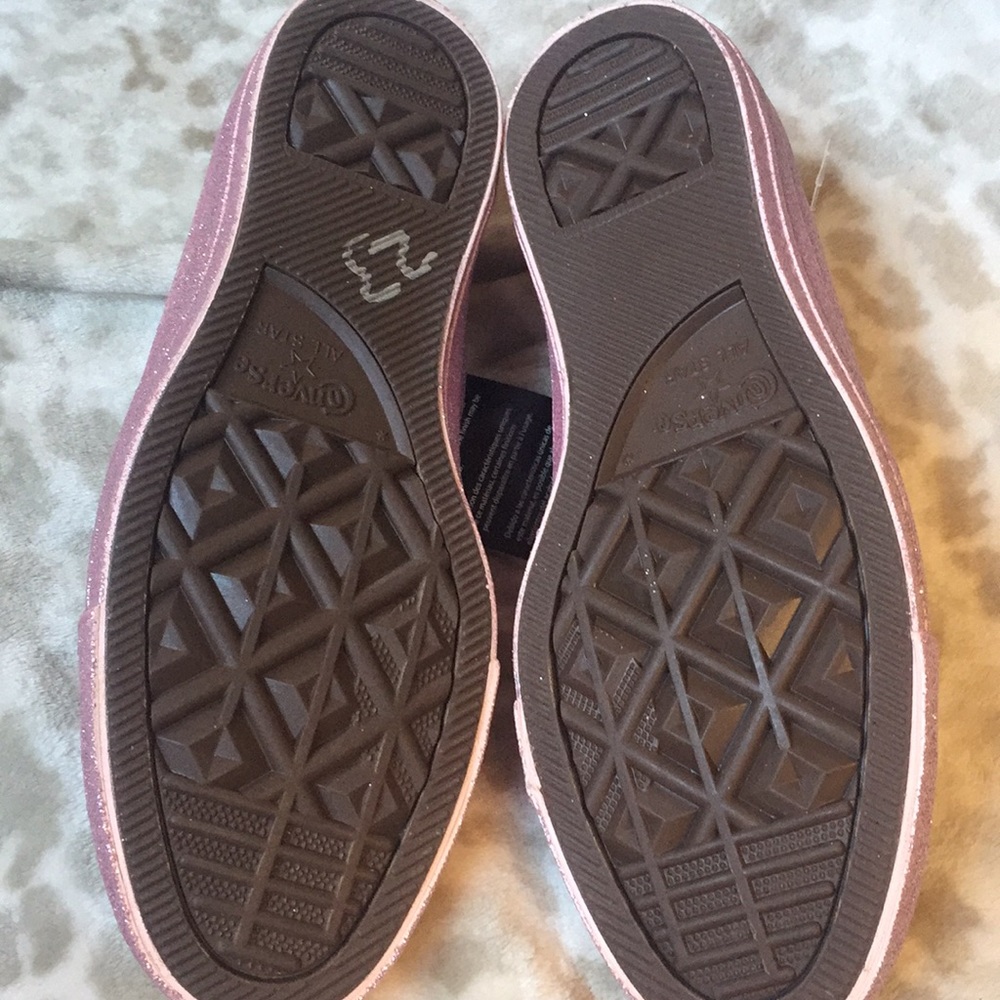 NWT Converse Glitter Pink Shoes Size 11.5 - Picture 6 of 6